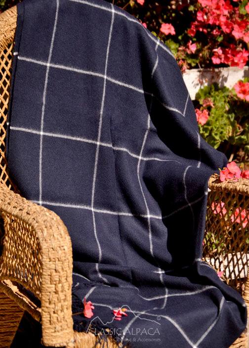 Woven & Brushed Plaid Baby Alpaca Throw Woven & Brushed Plaid Baby Alpaca Throw