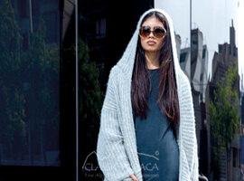 Oversized Long Jacket with Zipper