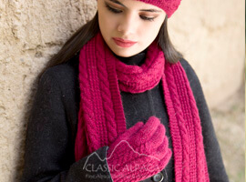 Classic Cable Alpaca Gloves