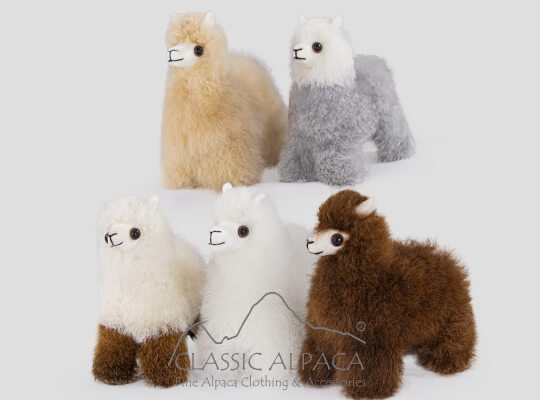 Baby Alpaca Fur-Standing Alpaca Cria 5 Inches