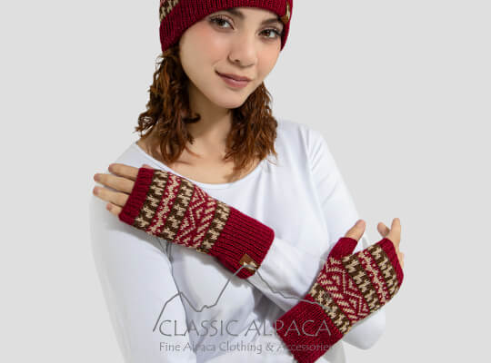 Alpine Alpaca Fingerless Gloves