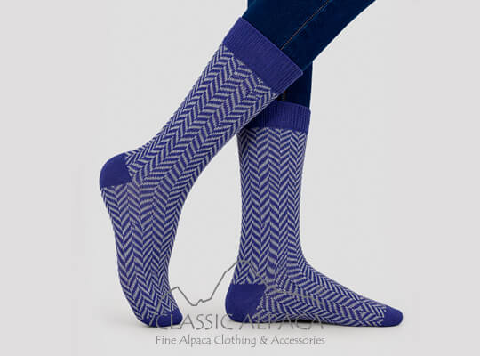 Premium Alpaca Herringbone Dress Socks