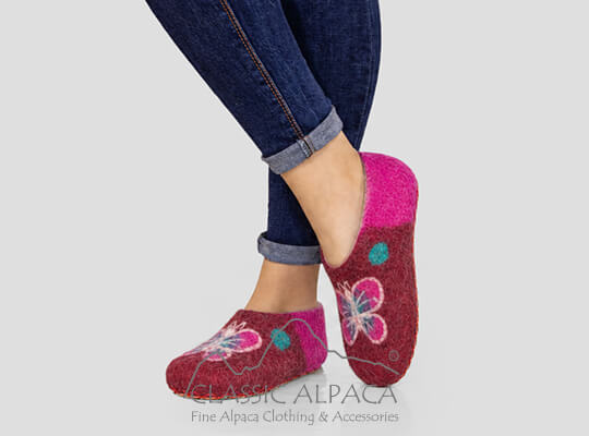 Women's Alpaca Felt Slippers