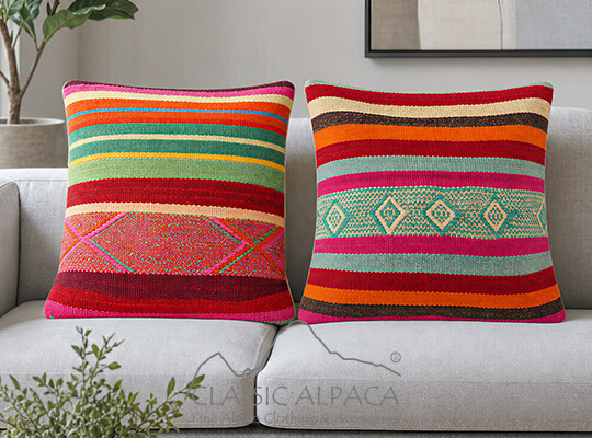Handwoven Wool Pillow Cover