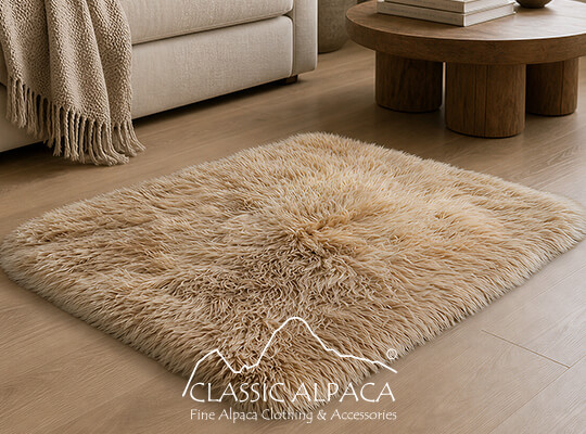 Baby Alpaca Suri Fur Rug