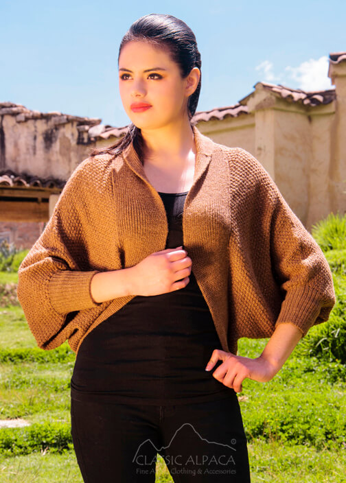 Fatima Baby Alpaca Bolero Cardigan