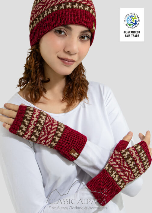 Alpine Alpaca Fingerless Gloves