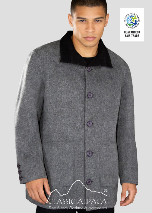 Mateo Reversible Baby Alpaca Men’s Coat