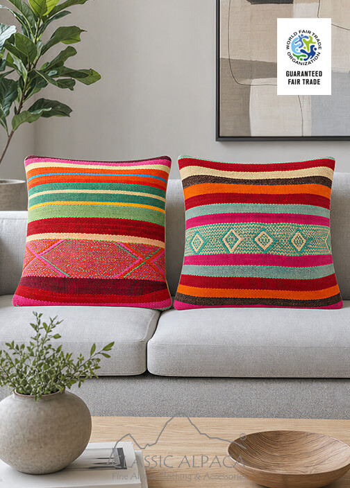 Handwoven Wool Pillow Cover