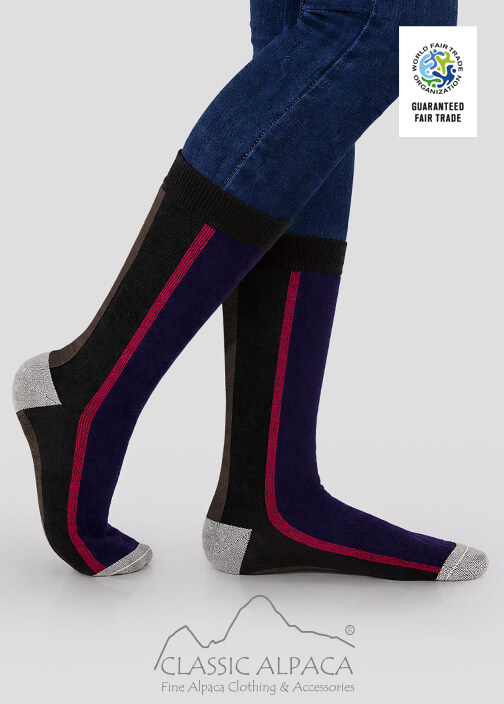 Royal - Silk Striped Dress Socks