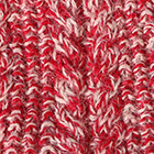 Mixt. Red - Beige Alpaca Cable Fingerless Gloves