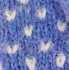 Comb. Periwinkle - Natural American Brushed Alpaca Fingerless Gloves